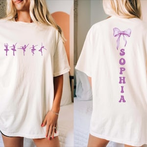 Custom Ballet Dancer Shirt, Custom Dancer T-Shirt, Dance Tee with Name, Personalized Birthday Gift, Youth Dance Tee, Cute Dancer Tee VLB1183