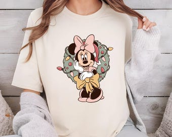 Minnie  Christmas Shirt , Disney Christmas Shirt,  Minnie Mouse Christmas Shirt, Christmas Gift, Disneyland Xmas Shirt VLB823