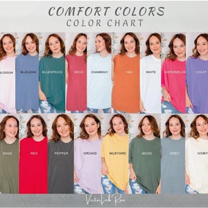 a group of women wearing different colored shirts