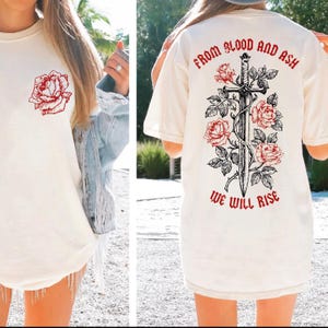 From Blood and Ash We Will Rise Shirt, Jennifer L Poppy Hawke Prince Casteel, Book Lover Gift VLB920