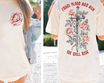 From Blood and Ash We Will Rise Shirt, Jennifer L Poppy Hawke Prince Casteel, Book Lover Gift VLB920
