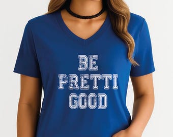 Camiseta de cuello en V "Be Pretti Good", espalda nadadora "Abolish Ice", camiseta de protesta por los derechos humanos (FDT)
