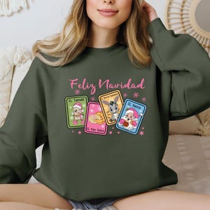 Christmas Sweatshirt & Hoodie, Feliz Navidad Sweathirt, Mexican Christmas Sweatshirt, Christmas Latina Sweatshirt VLB864