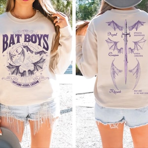 The Bat Boys Double-Sided Pattern Sweatshirt & Hoodie, Bat Boys  Sweatshirt, The Night Court Sweatshirt, Bookish Merch, VLB646