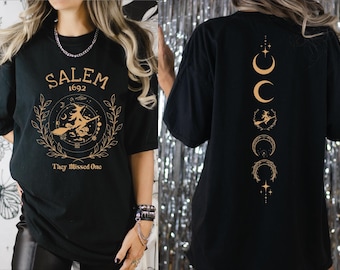 Salem Witch 1692 They Missed One Shirt, Halloween Witch Trials Tee, Perfect Gift for Halloween Fans and Salem Enthusiasts