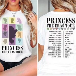 Princess Eras Tour Comfort Colors T-Shirt, Disney Princess Characters , Disney Princess Tour, Disney Girl Trip, Disney Womens Shirt, VLB684