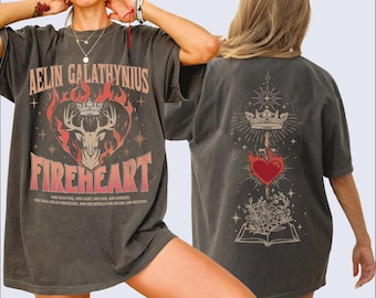 Throne Of Glass Fan Comfort Colors Shirt, Fireheart Aelin T Shirt, Kingsflame The Thirteen, Aelin Galathynius Shirts VLB520