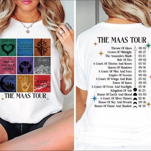 Sarah J. Maas Tour Shirt, velars merchs,The Maas Tour Tee, Crescent City, Throne of Glass Merch, SJM Fan Apparel gift VLB565