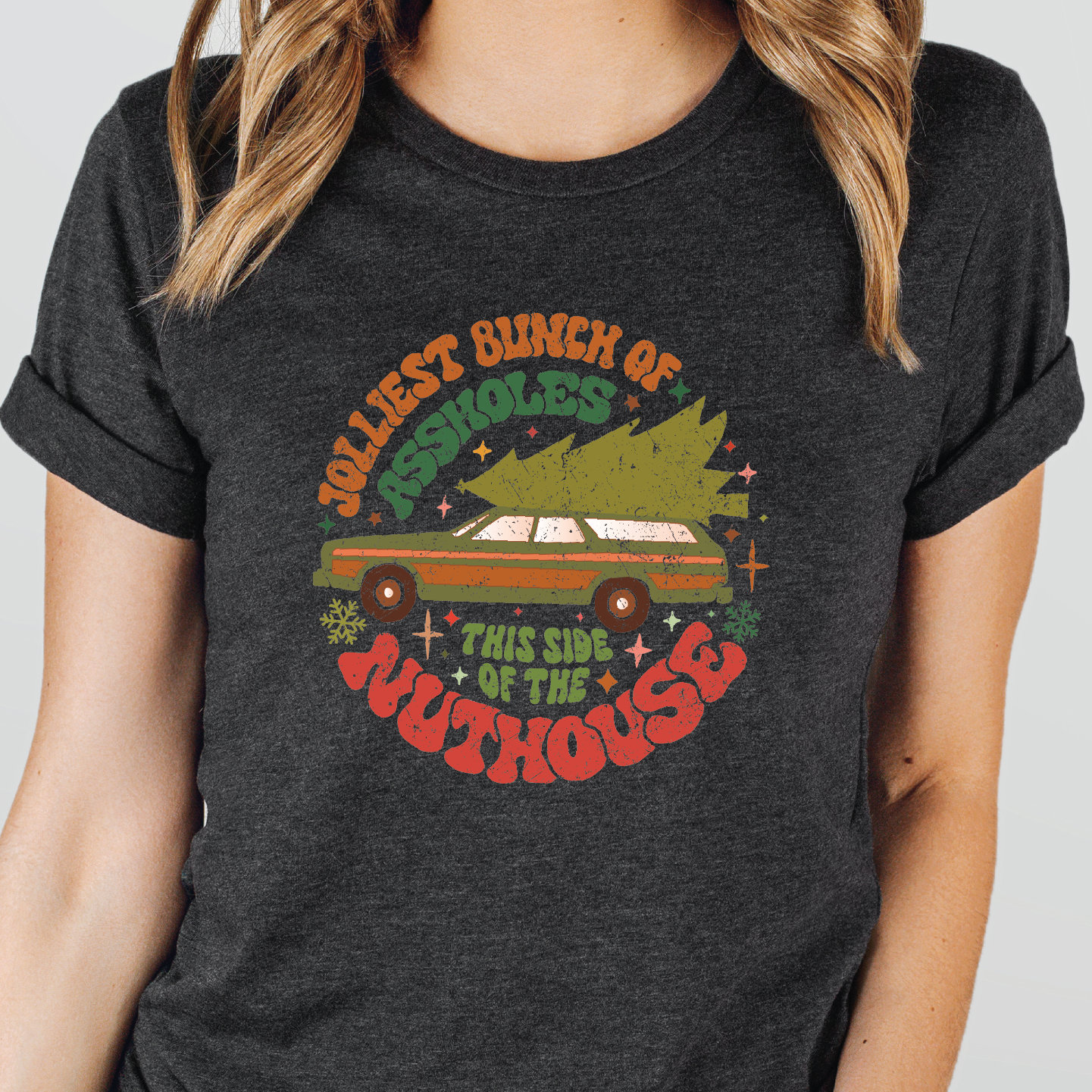 Jolliest Bunch of Assholes This Side of the Nuthouse Christmas Shirt ...