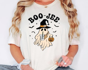 Boo Jee Shirt, Halloween Ghost shirt,Boo Shirt, Spooky Ghost Shirt, Spooky Season Ghost Shirt VLB561