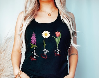 F*ck Donald Trump Racerback and V-neck Shirt, Subtle FDT Racerback, Anti Democrat, Floral FDT Gift, Flower Anti Trump, Feminist Gift VLB1082