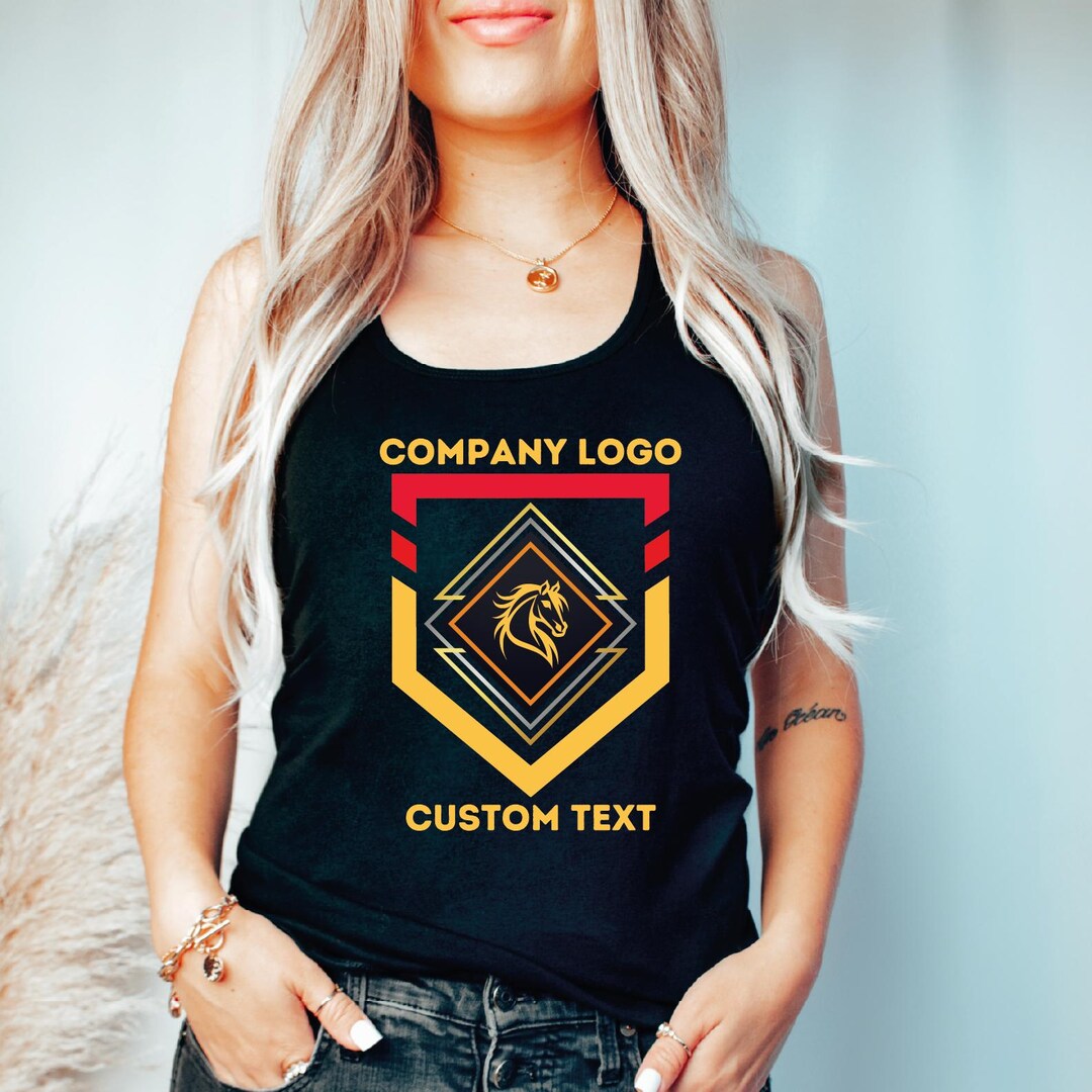 Custom Company Logo Racerback & Top Tank , Custom Text Racerback ...