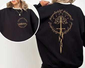 Fantasy Book Sweatshirt & Hoodie, Shards of Narsil Design Hoodie, Second Breakfast, Perfect Gift for Fantasy Fans