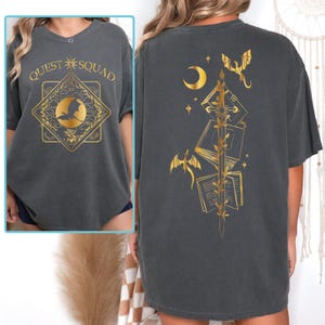 Quest Squad Comfort Colors T-Shirt ,  Onyx Storm Shirt, Fourth Wing Shirt, Fantasy Reader Gift, Dragon Rider Shirt VLB967