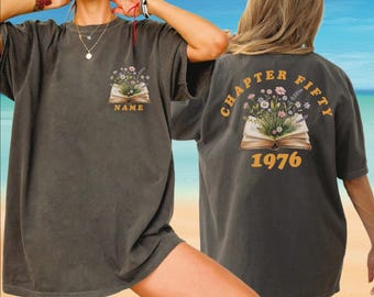 Custom Chapter 50 Birthday Shirt Personalized with Name and Year, Fun Birthday Celebration Tee