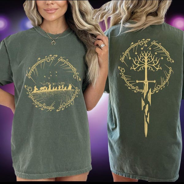 Comfort Colors Fantasy Book Lover T-Shirt, Funny Second Breakfast Design, Shards of Narsil Shirt, Funny Second Breakfast Tee
