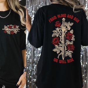 From Blood and Ash We Will Rise Shirt, Jennifer L Poppy Hawke Prince Casteel, Book Lover Gift VLB745
