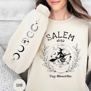 Salem Witch Shirt Salem 1692 Shirt Salem Witch Trials Gift For Halloween Halloween Sweatshirt Halloween Witch Tee They Missed One womens halloween feminist shirt vintage halloween retro halloween halloween gift