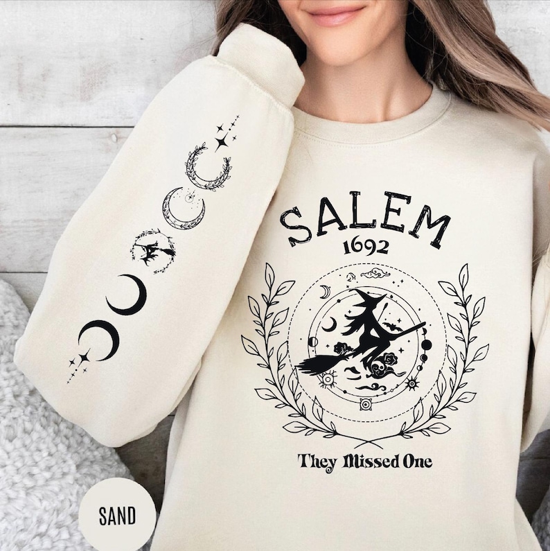 Salem Witch Shirt Salem 1692 Shirt Salem Witch Trials Gift For Halloween Halloween Sweatshirt Halloween Witch Tee They Missed One womens halloween feminist shirt vintage halloween retro halloween halloween gift