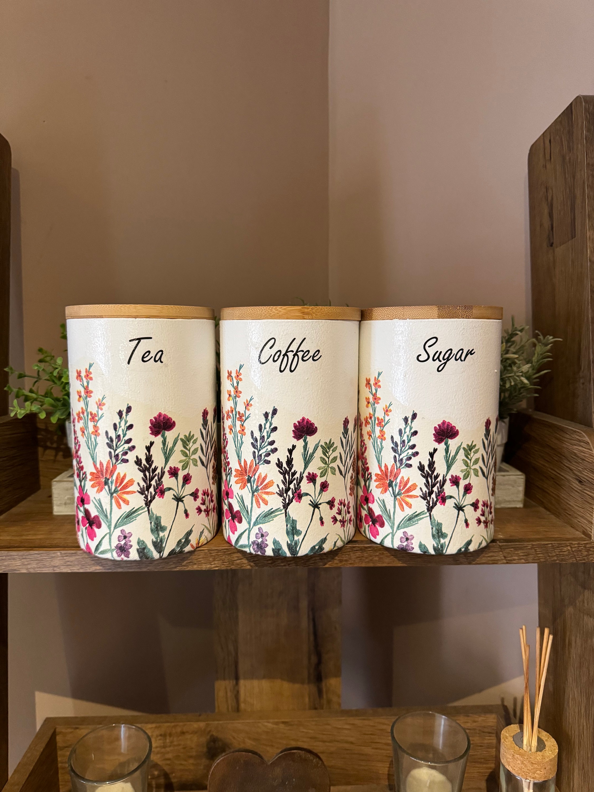Barnyard Designs Designer Tea Coffee Sugar Canisters