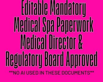 Editable Medspa EMERGENCY Protocols