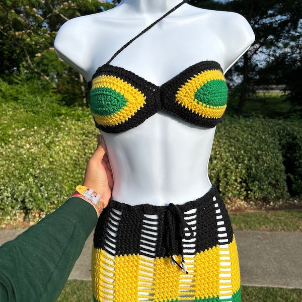 Crochet Jamaica Skirt Etsy
