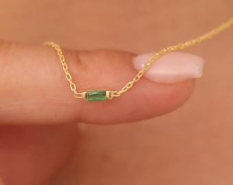 Custom Birthstone Necklace, Gemstone Necklace, Minimalist Necklace, Miscarriage Necklace, Infant Loss Birthstone Necklace, Miscarriage Gift