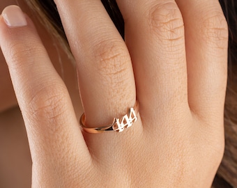 Personalized Angel Number Ring – Custom Luck Numbers Guardian Jewelry, Gift For Good Luck