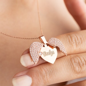 Personalized Heart Necklace, Custom Openable Heart Necklace, Memorial Necklace, Friendship Necklace, Gift For Her, Gift For Mom