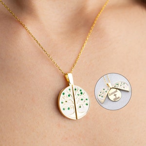 Personalized Openable Life Tree Necklace - Custom Handmade Family Tree Necklace - Personalized Gift - Gift For Mom - Grandma Gift