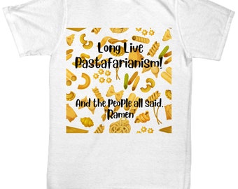 Pastafarian funny shirt, personalizable with photo, church of flying spaghetti monster, satire religion