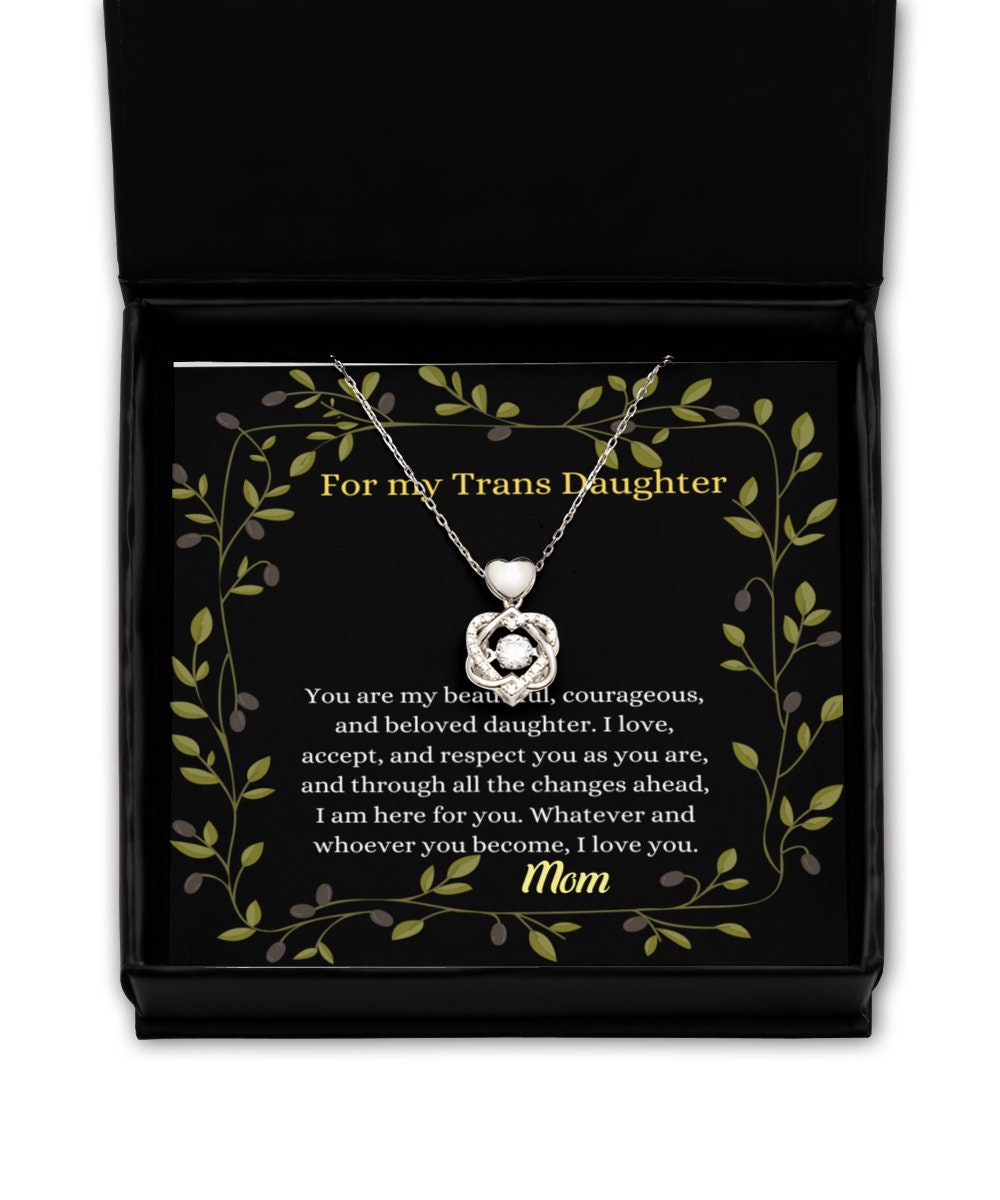 Necklace pendant gift for trans daughter, love, acceptance, family, affirmation