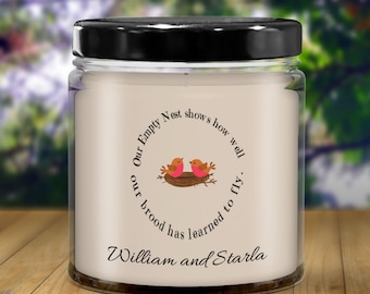 Personalisierte leere Nest-Kerze: Inspirierendes Geschenk für Eltern