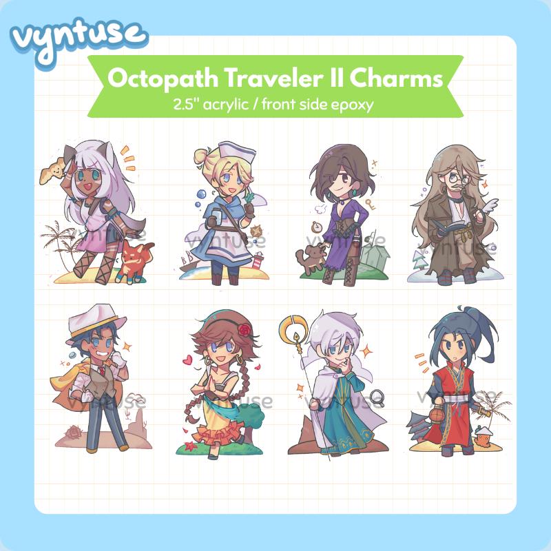Octopath Traveler II Acrylic Keychains