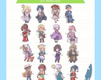 Octopath Traveler I & II Stickers