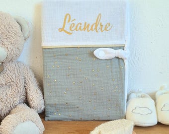 Protège carnet de santé personnalisé - Housse carnet bébé avec prénom - Cadeau de naissance