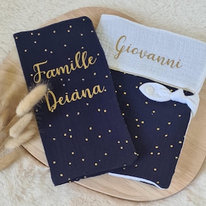 Conjunto de portadas para libro de registro médico y libro de registro familiar personalizado - Regalo de nacimiento