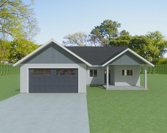 FDH1515R Grundriss-Set - 150 m² / 3 Schlafzimmer / 2 Bäder / Garage für 2 Autos