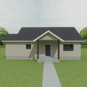 FDH1074R Floor Plan Set - 1074 sq ft / 2 Beds / 1 Bath / No Garage