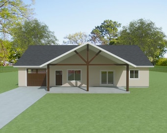 FDH1486 Floor Plan Set - 1486 quadratfuß / 2 Schlafzimmer / 2 Bäder / 1 Autogarage