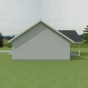 FDH1279 Floor Plan Set - 1279 Sq Ft / 3 Beds / 1 Bath / 2 Car Garage ...