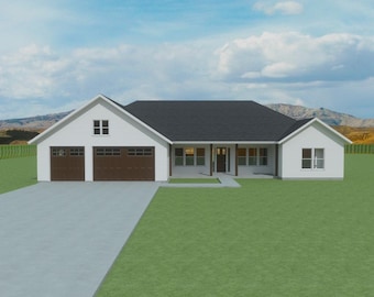 FDH2629 Floor Plan Set - 2629 quadratfuß / 4 Schlafzimmer / Büro / 2.5 Bäder / 3 Autogarage