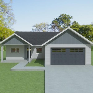 FDH1515 Floor Plan Set - 1515 sq ft / 3 Beds / 2 Bath / 2 Car Garage