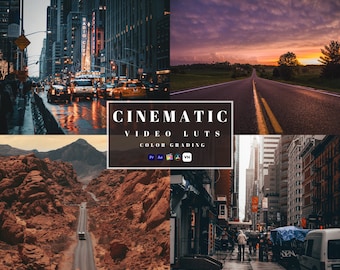 Cinematic Film LUTs Pack Color Grading, Cinematic Movie Filters, Cinematic Video Presets, Cinematic Video Color, Cinematic Tone Video,