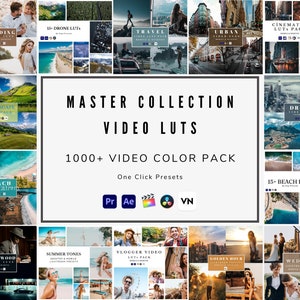 1000+ Master Collection Video LUTs Pack Color Grading, Movie Filters, Video Presets, Premiere Pro, Final Cut Pro X, DaVinci Resolve