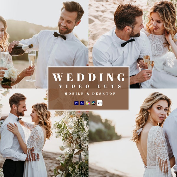 150+ WEDDING Film LUTs Pack Color Grading | Wedding Filters, Video Presets | Premiere Pro, After Effects, Final Cut Pro X, DaVinci Resolve