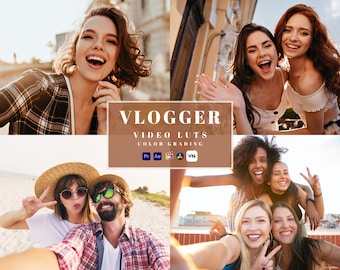 Vlogger Video LUTs: Cinematic Color Grading Presets (Digital Download)