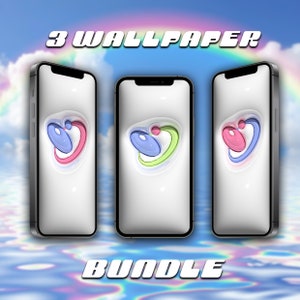 3D Planet Rings Wallpaper Bundle | Y2K Ring Phone Background | Cute Phone Wallpaper | Kawaii Wallpaper | Matching iPhone Wallpapers