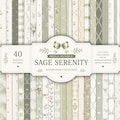 40 Sage Green Seamless Patterns Bundle | Vintage Cottage Heirloom Floral Digital Paper | Watercolor PNG | Nursery Sublimation&Fabric Design product logo