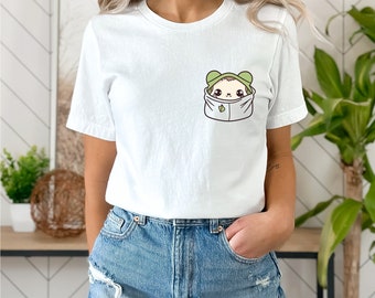 Frog Shirt, Pocket Frog Shirt, Frog Gifts, Shirts for Women, Pocket Cute Frog Shirt, Frog Baby Clothes, Frog Youth Shirt, Frog Lover Gift